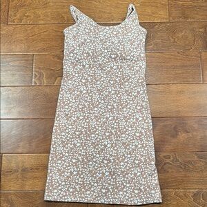 Old Navy Brown and White Floral Mini Dress